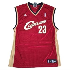 Adidas Cleveland Cavaliers Jersey Mens XL Extra Large Red LeBron James 23 NBA
